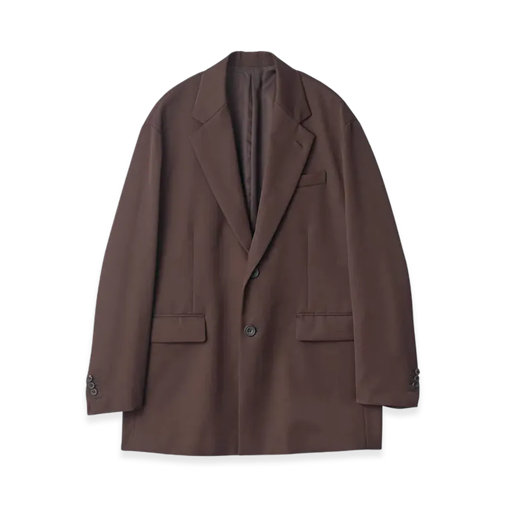 ssstein Oversized Single Breasted Long Jacket "Dark Brown"
