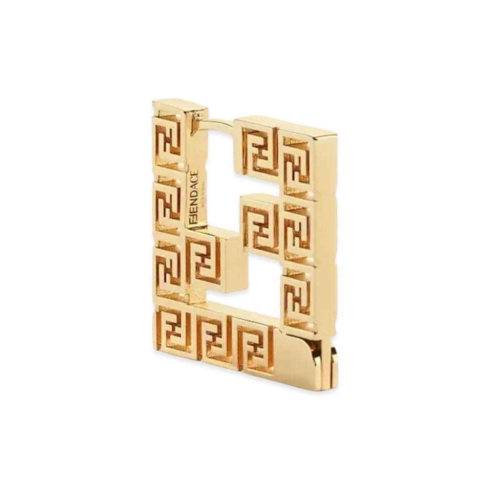 FENDI x Versace Fendace Gold-Colored Earrings "Gold"