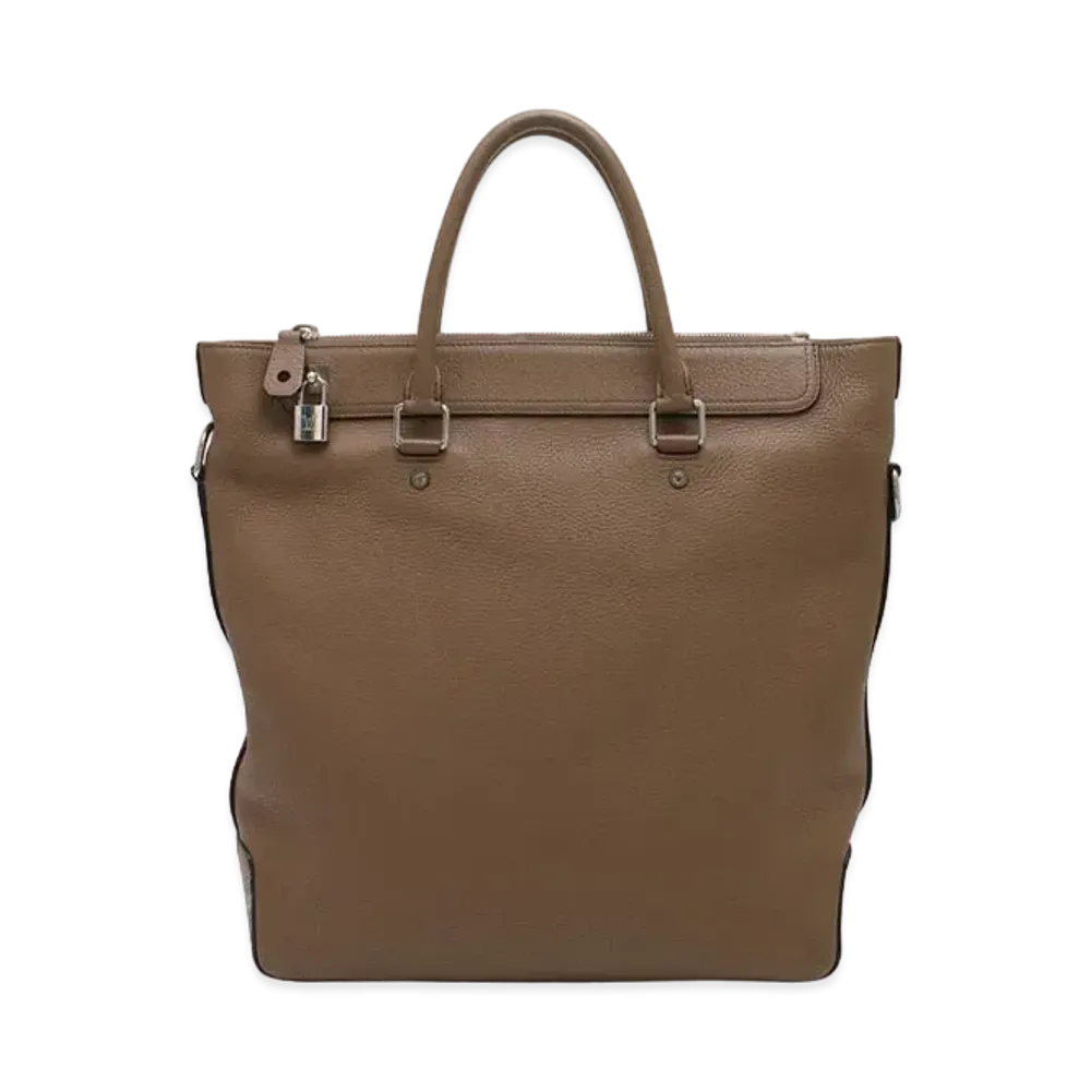 Louis Vuitton Zipped Tote Cuir Trillon "Beige"