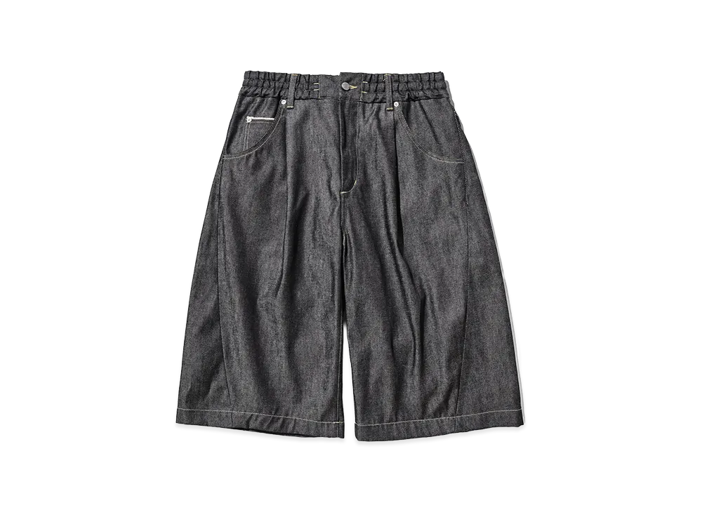CLESSTE Vintage Dyed Selvedge Denim City Baggy Half Pants "Rigid Indigo"