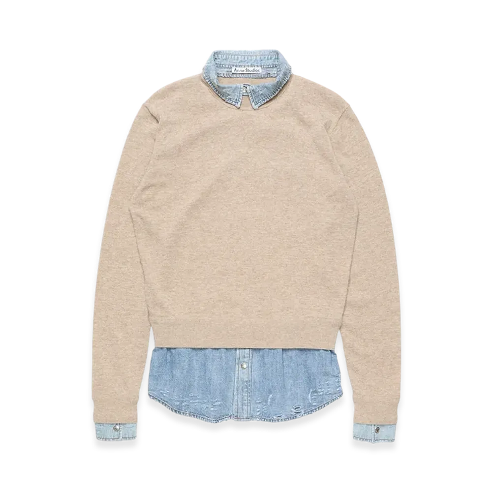 Acne Studios Layered Wool Sweater "Beige"