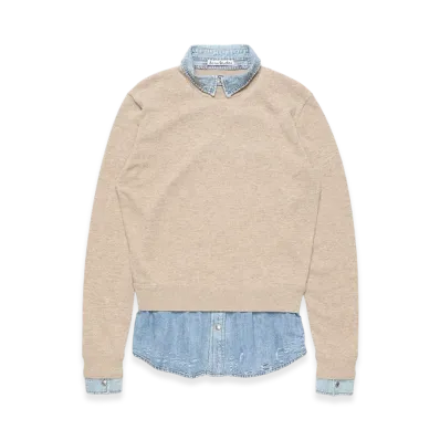 Acne Studios Layered Wool Sweater "Beige"