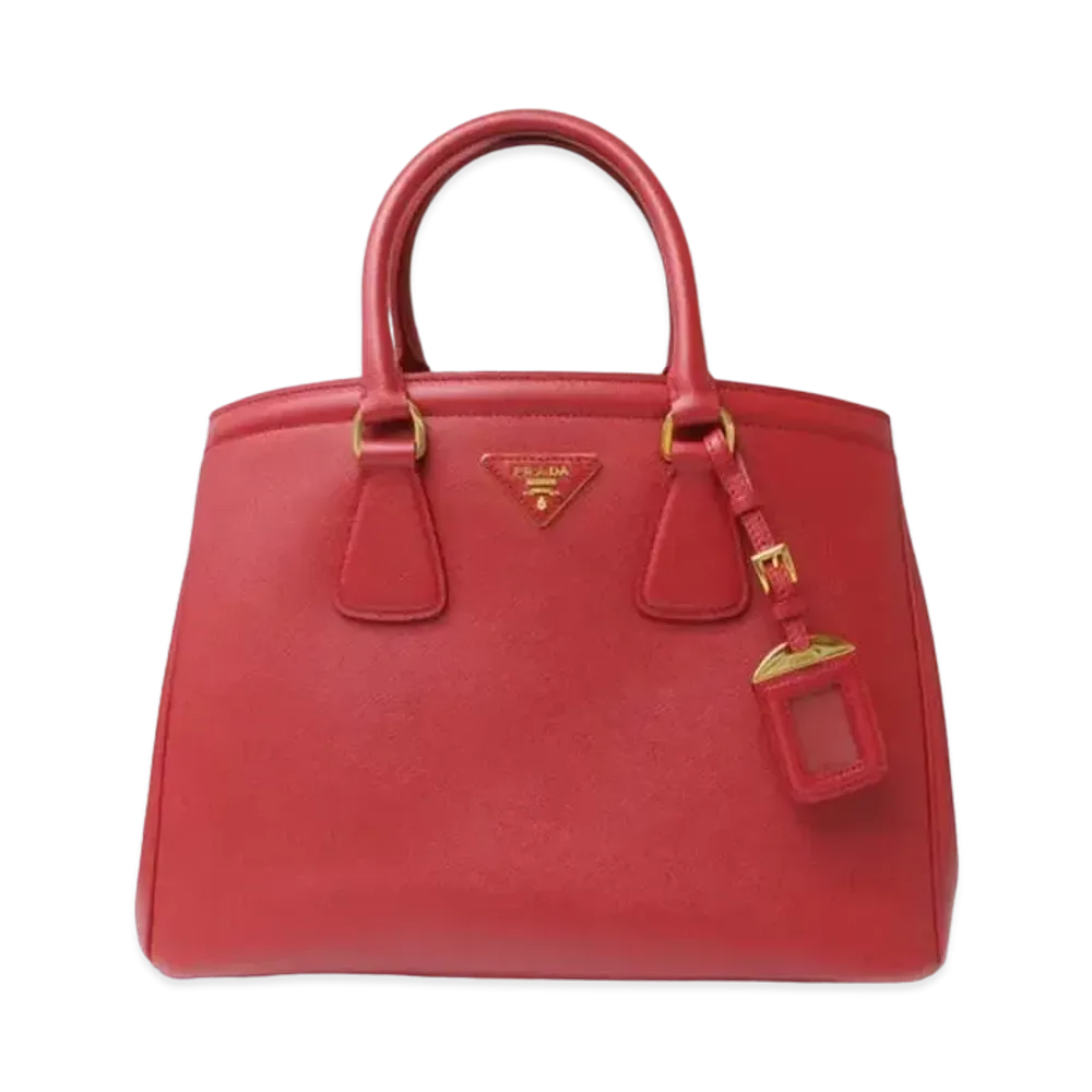 PRADA Saffiano Leather Handbag ”Red”