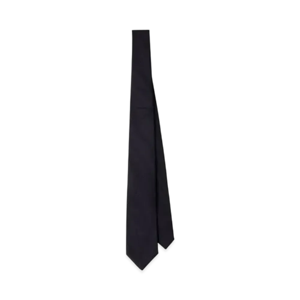 PRADA Wool Blend Tie "Navy"