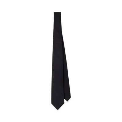 PRADA Wool Blend Tie "Navy"