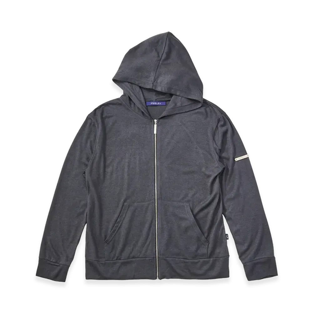 FEELS. Rayon Zip Up Hoodie "Gray"
