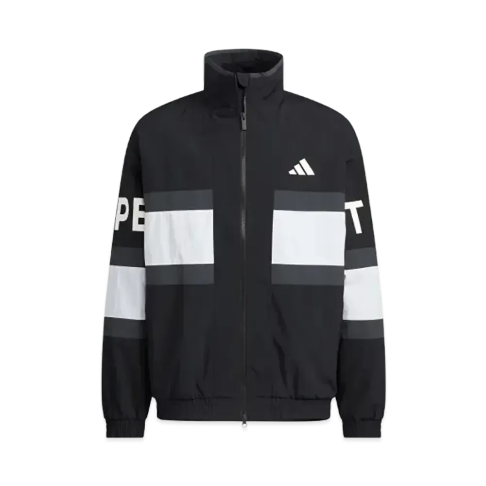 adidas Warding Pack Loose Fit Mesh Lined Woven Jacket "Black"