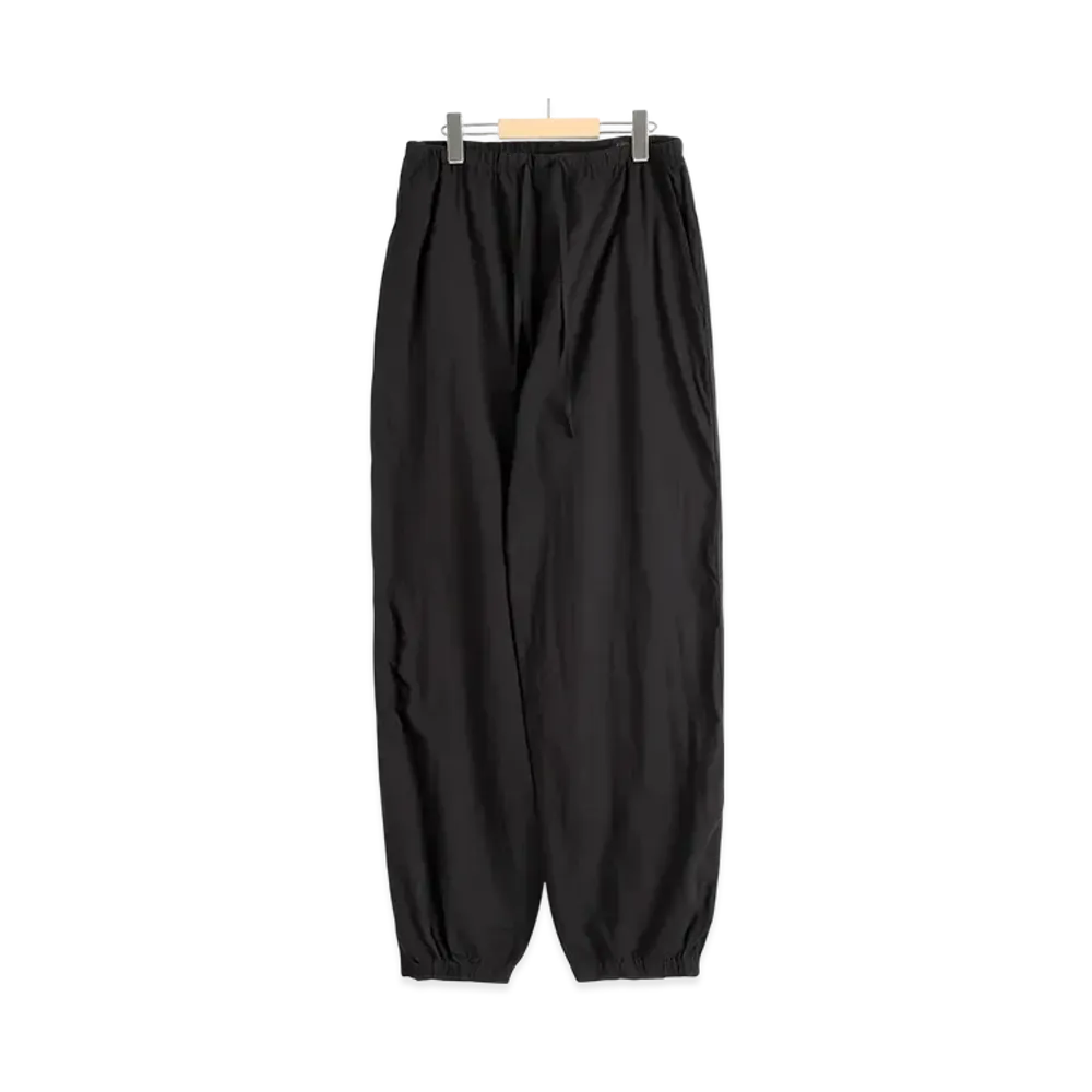 COMOLI KHADI Cotton Drawstring Pants "Black"