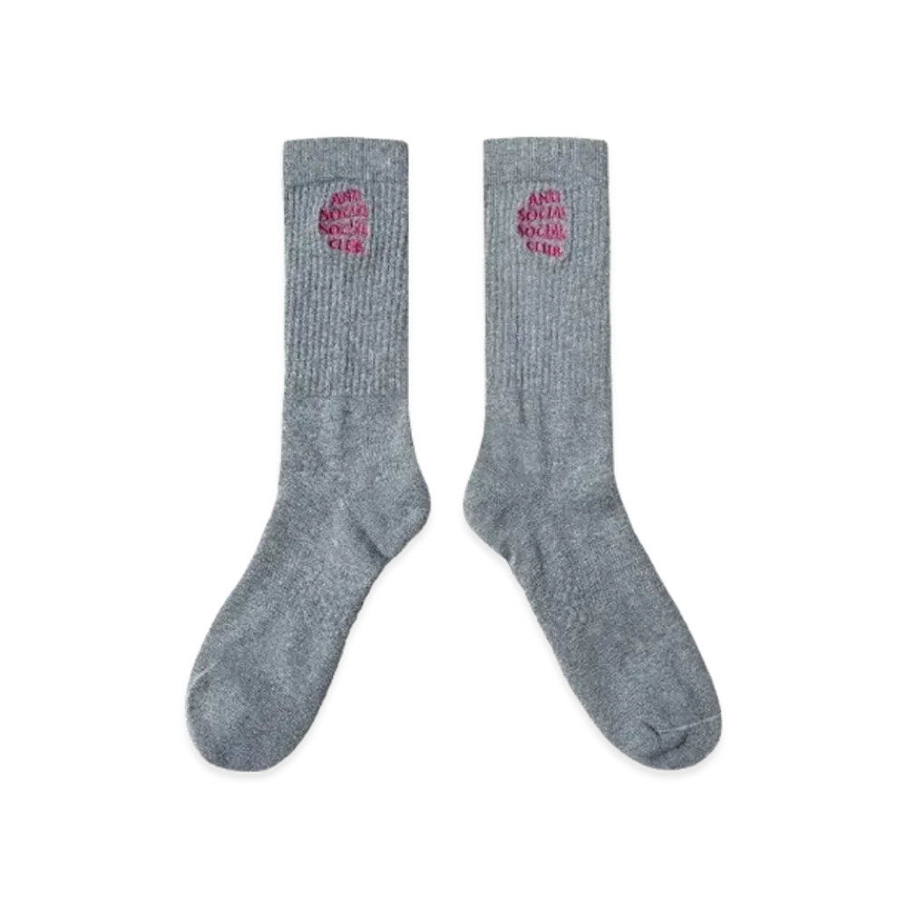 ANTI SOCIAL SOCIAL CLUB Classic Embroidered Sock "Gray"