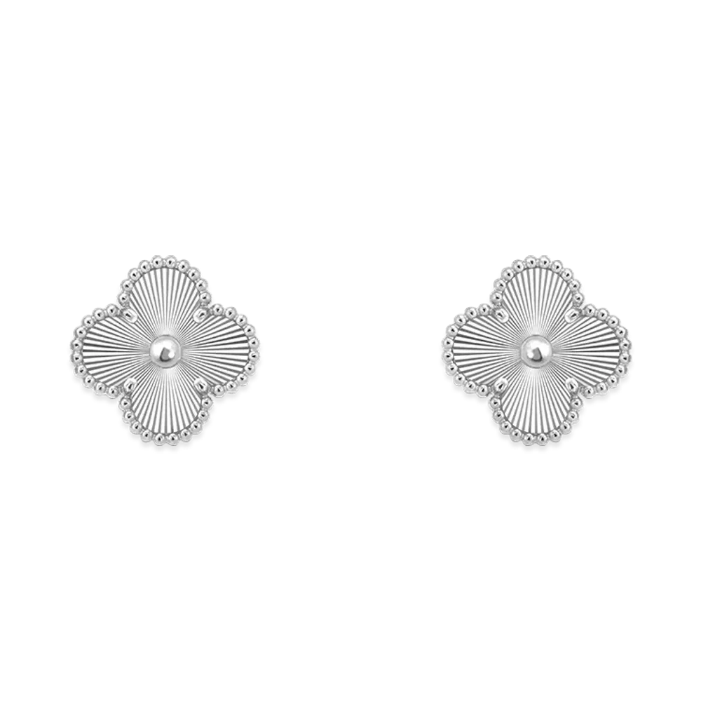 Van Cleef & Arpels Vintage Alhambra earrings "18K White gold"