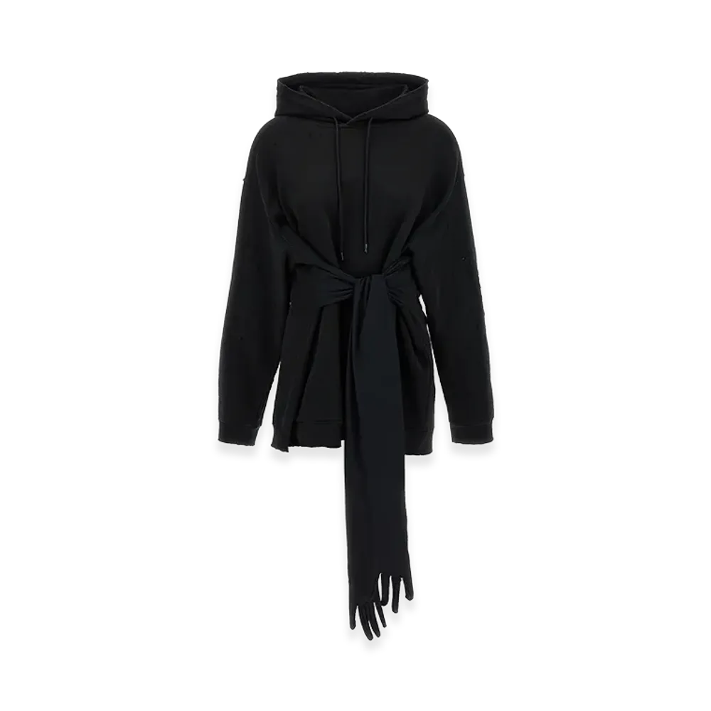 MM6 Maison Margiela Women's Hoodie Dress With Gloves "Black"