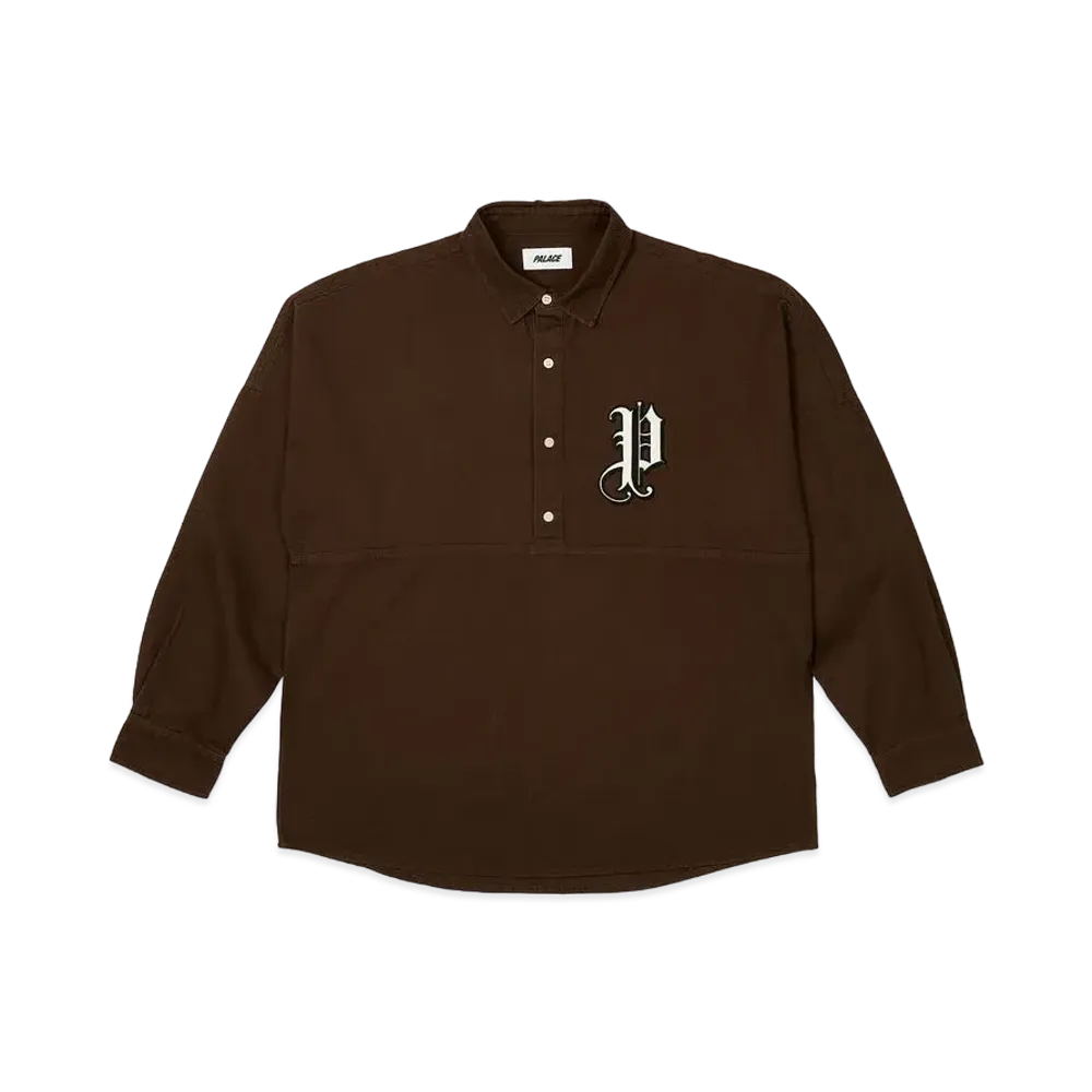 PALACE Old English Overshirt "Nice Brown"