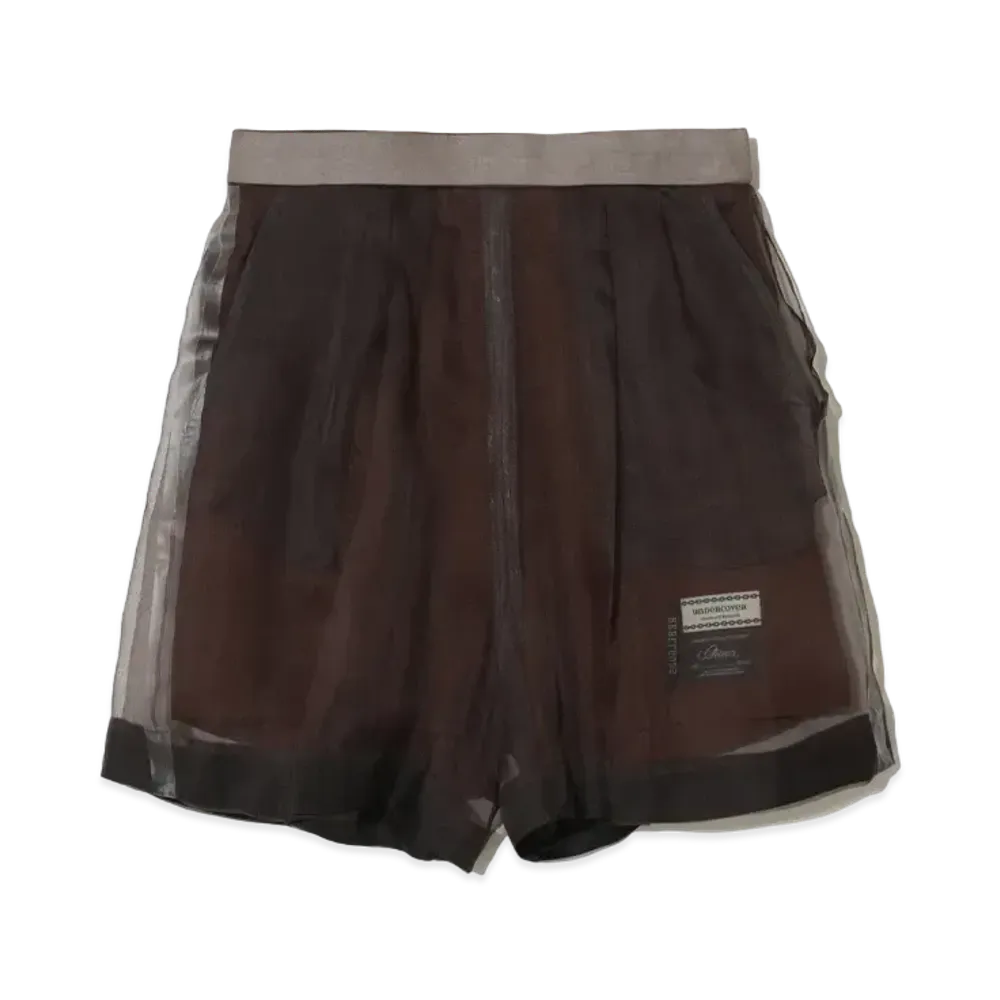 UNDERCOVER Silk Organdy Two-Piece Short Pants "Brown"