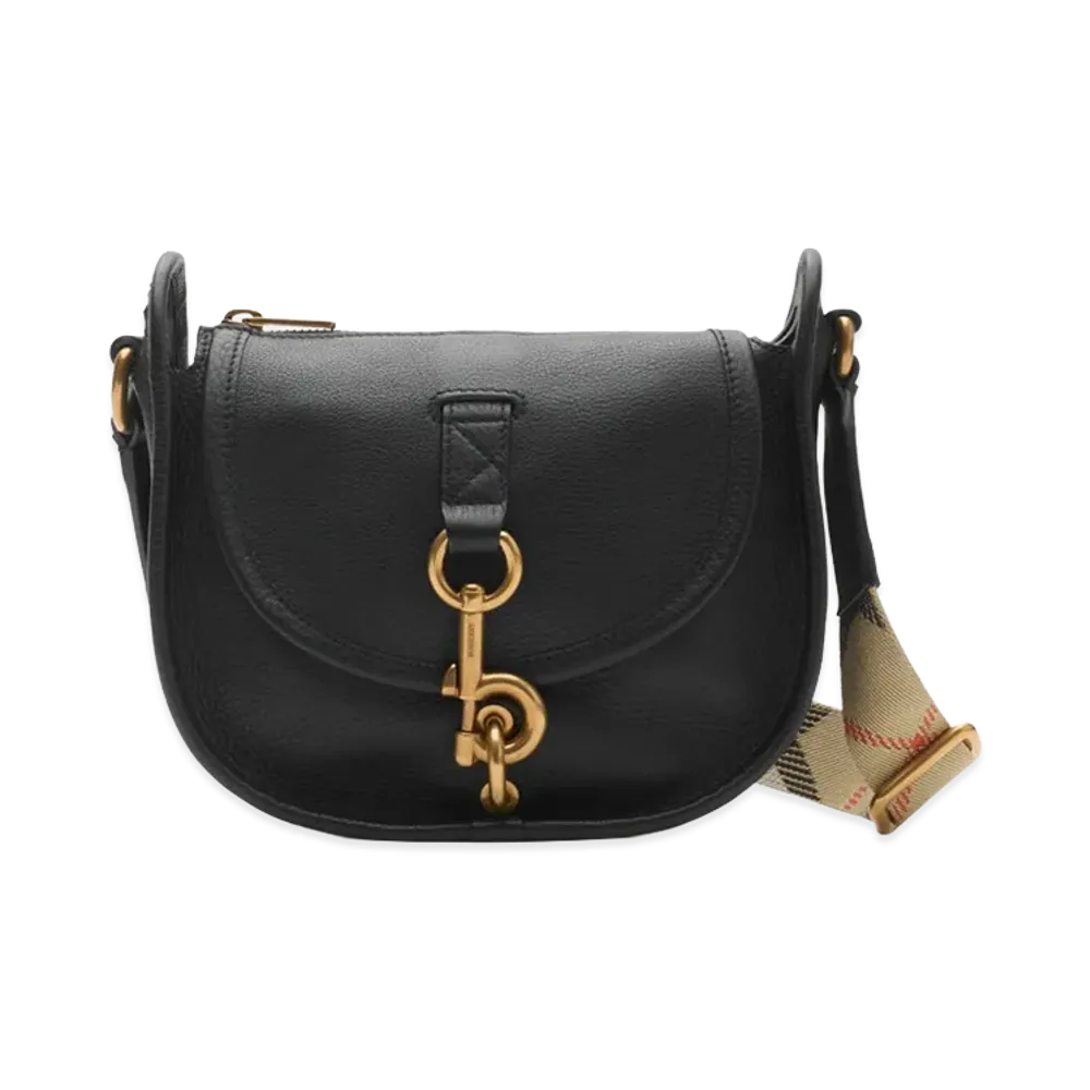 Burberry Women's Mini B Clip Messenger Bag "Black"