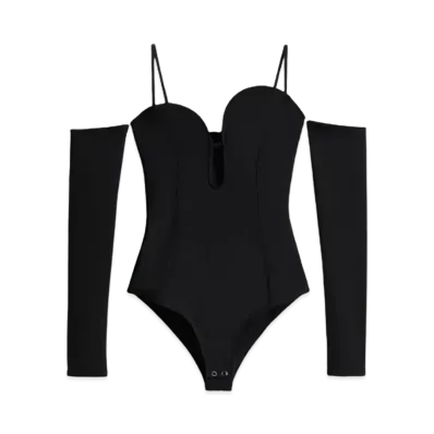 rokh x H&M Cutout Off Shoulder Bodysuit "Black"