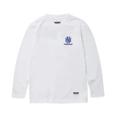 NEIGHBORHOOD OT . Tee LS-4 "White/Blue"