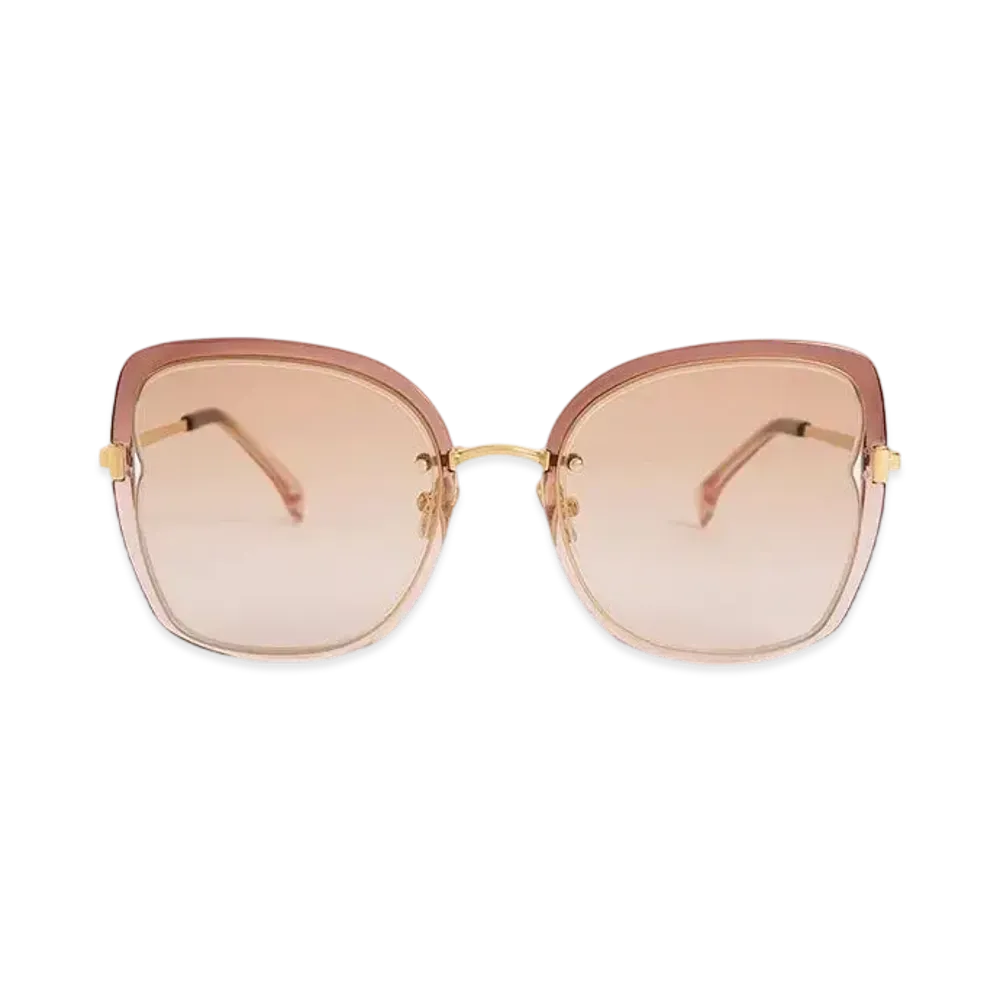 CHARLES & KEITH Nylon Wire Frame Butterfly Sunglasses "Brown"