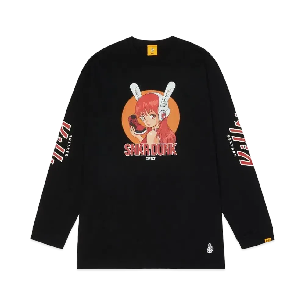 SNKRDUNK collaboration with #FR2 The Girl Long Sleeve T-shirt "Black"