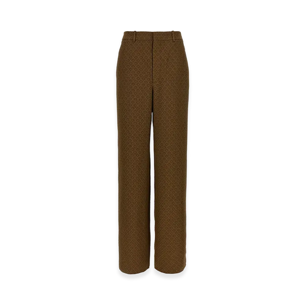 Saint Laurent Women's Medaglioni Twill Pants "Beige"