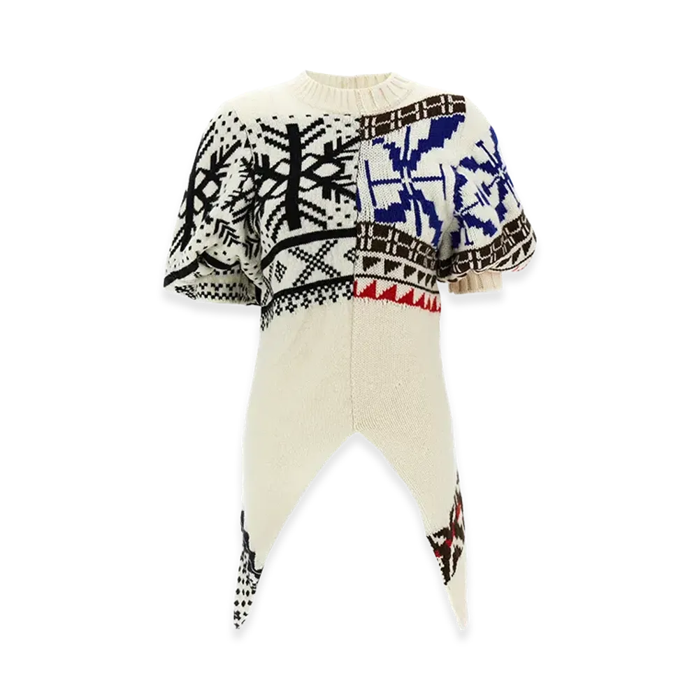 sacai Women's Jacquard Sweater "Multi"