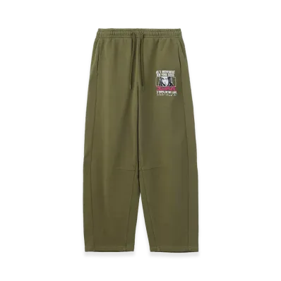 X-Girl Women's Face Box And Message Sweatpants "Olive"