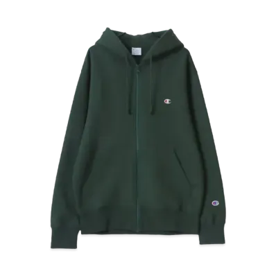 Champion Sweatshirts Zip-Up Parka "Dark Green"