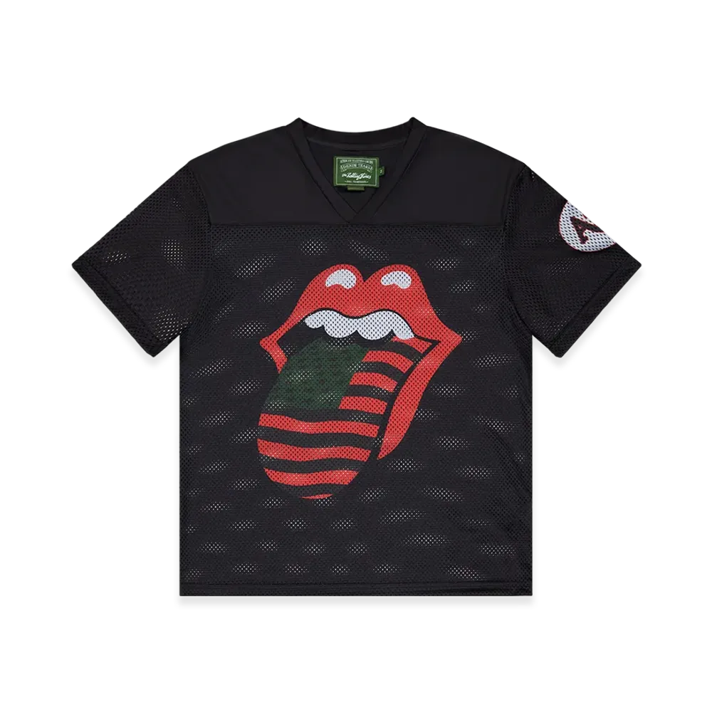 DENIM TEARS Rolling Stones Football Jersey "Black"