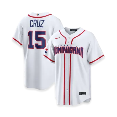 Nike 2026WBC World Baseball Classic Oneil Cruz Dominican Republic Baseball Home Stadium Jersey "White"