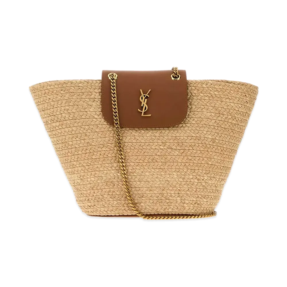 Saint Laurent Women's Raffia Manon Shopping Bag "Beige"