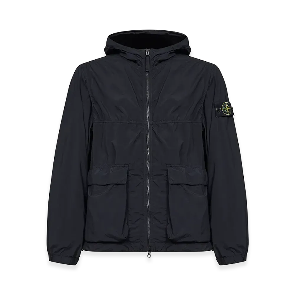 Stone Island Nylon Hooded Jacket "Black"