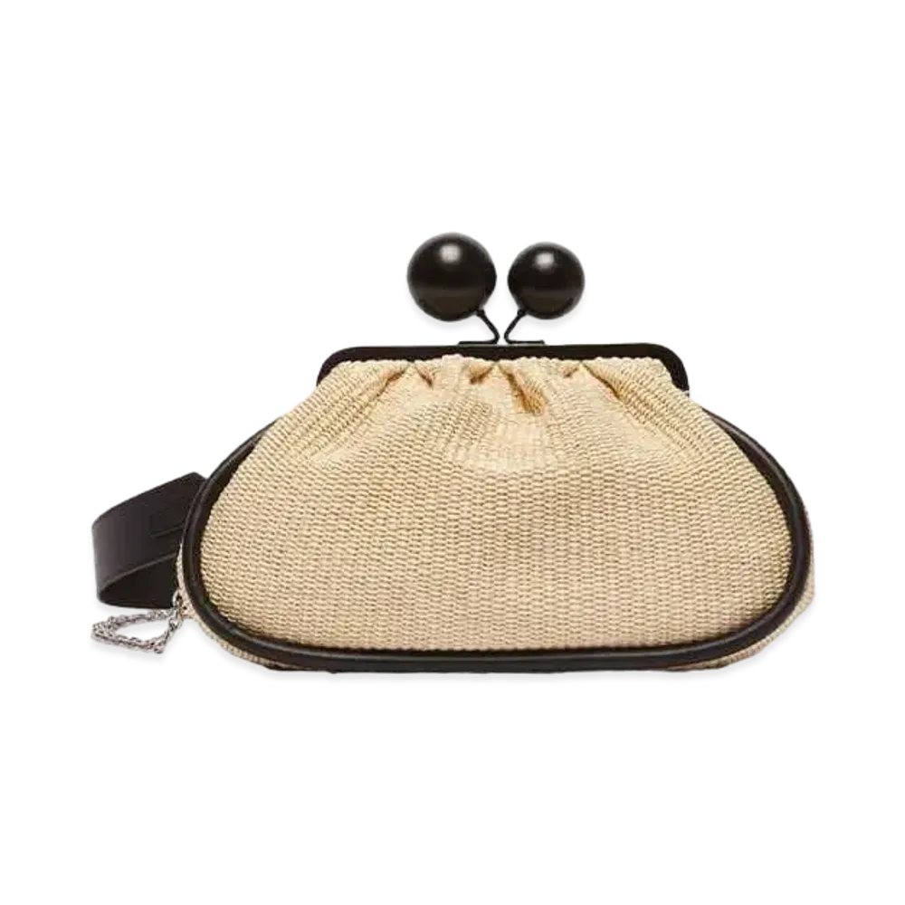 Max Mara Ephebo Medium Cotton-Nylon Pasticino Bag "Ivory"