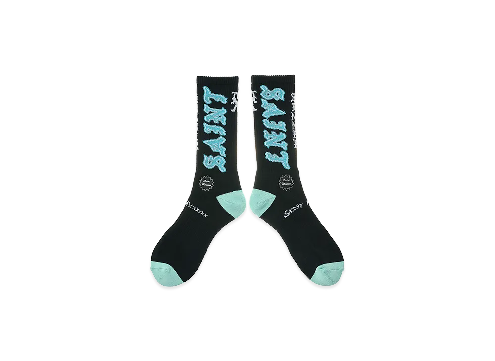 SAINT Mxxxxxx Socks Aint "Black/Blue"