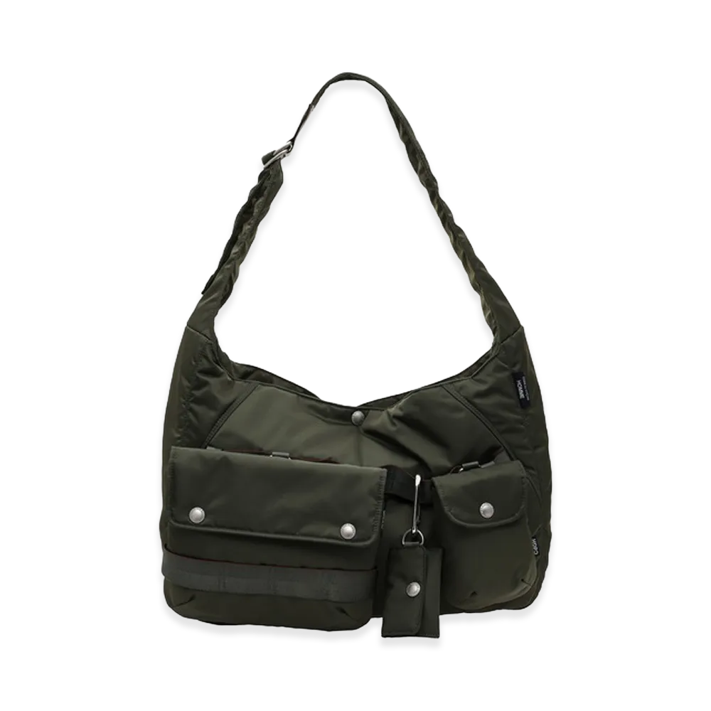 COMME des GARCONS HOMME Nylon Twill 3-Pocket Moon Bag "Khaki"