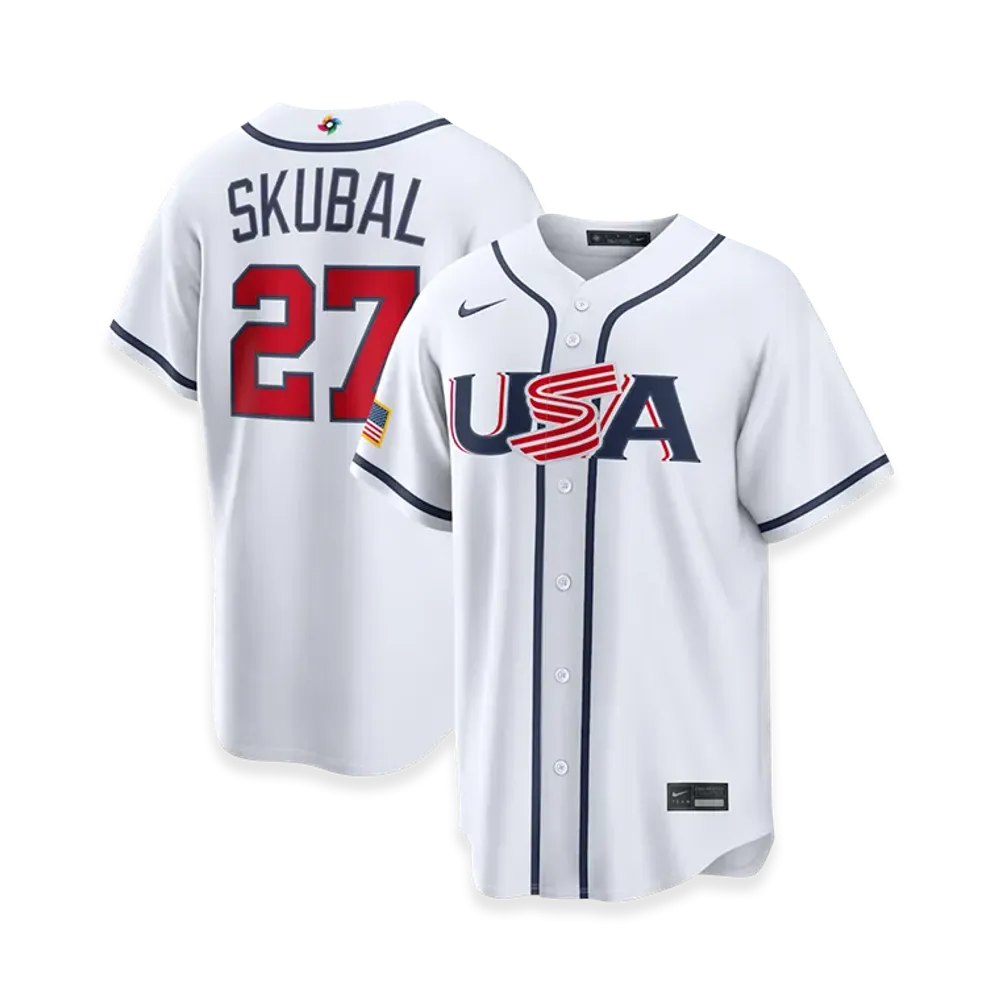 Nike 2026WBC World Baseball Classic Tarik Skubal USA Baseball Home Stadium Jersey "White"