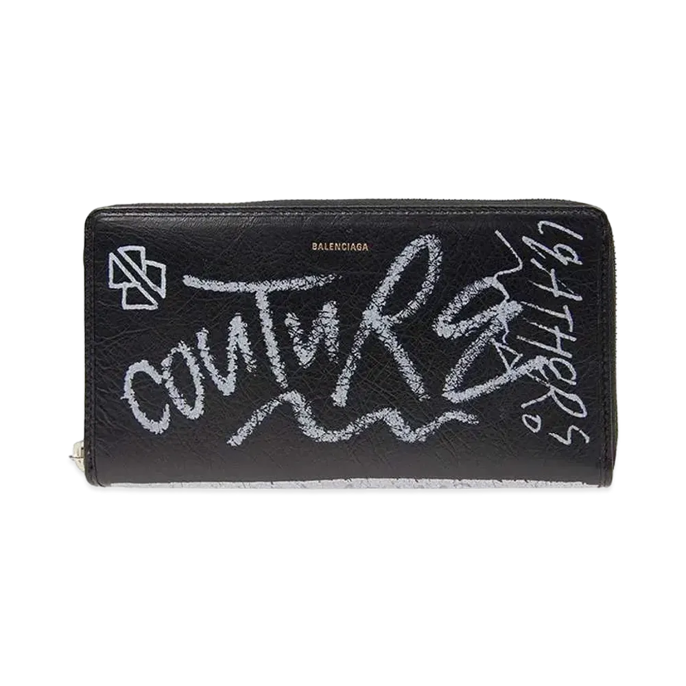 BALENCIAGA Bazar Zip Around Wallet Leather "Black"