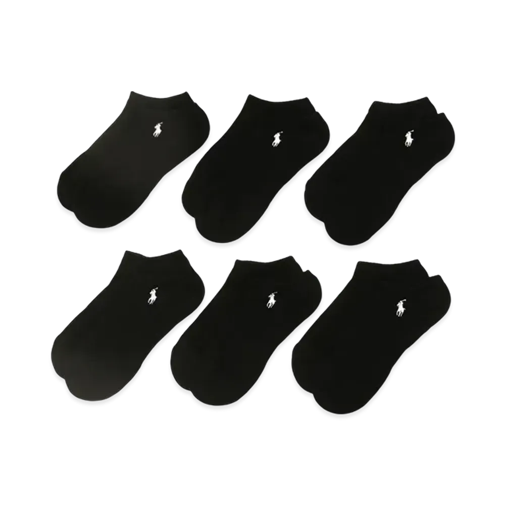 Polo Ralph Lauren 6 Pack Casual Quarter Socks "Black"