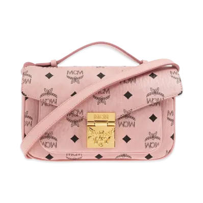 MCM Women's Medium ‘Tracy’ Crossbody Bag "Pink"