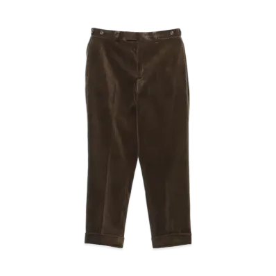 BEAMS IVY Trousers Ankle Cut Corduroy "DarkBrown"
