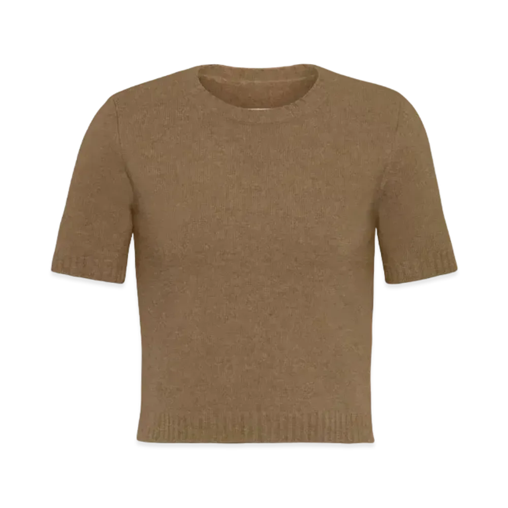 Maison Margiela Men's Washed Lambswool Top "Pink Beige"