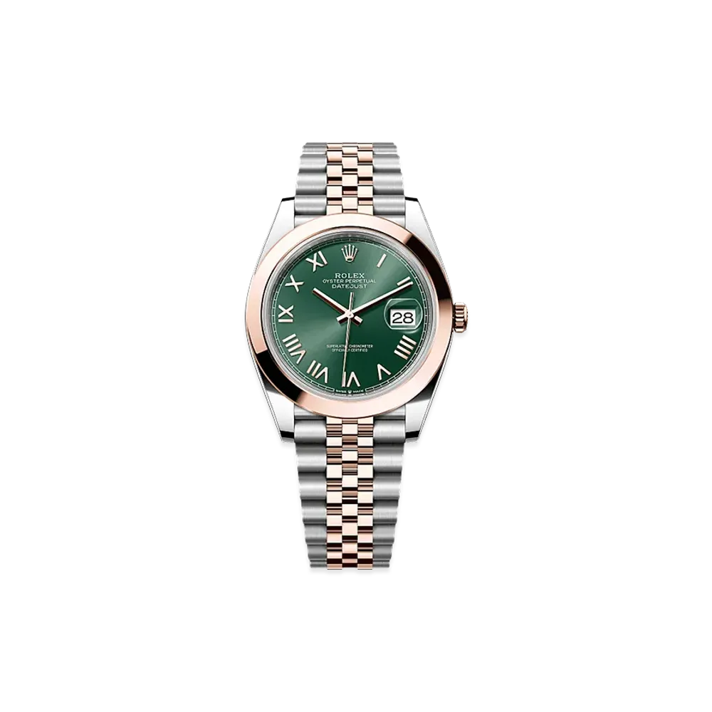 ROLEX Datejust 41 Oystersteel & Everose Gold "Mint Green"