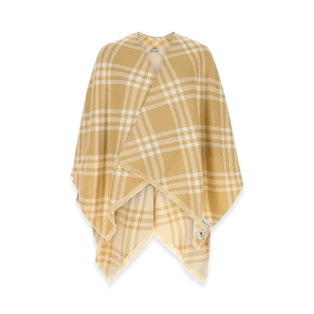 Burberry Embroidered Wool Blend Cape "Printed"