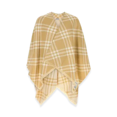 Burberry Embroidered Wool Blend Cape "Printed"