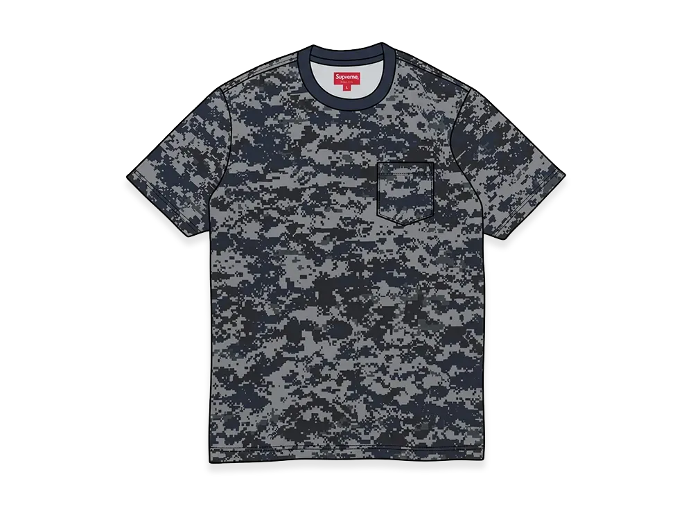 Supreme S/S Pocket Tee "Navy Digi Camo" (17FW)