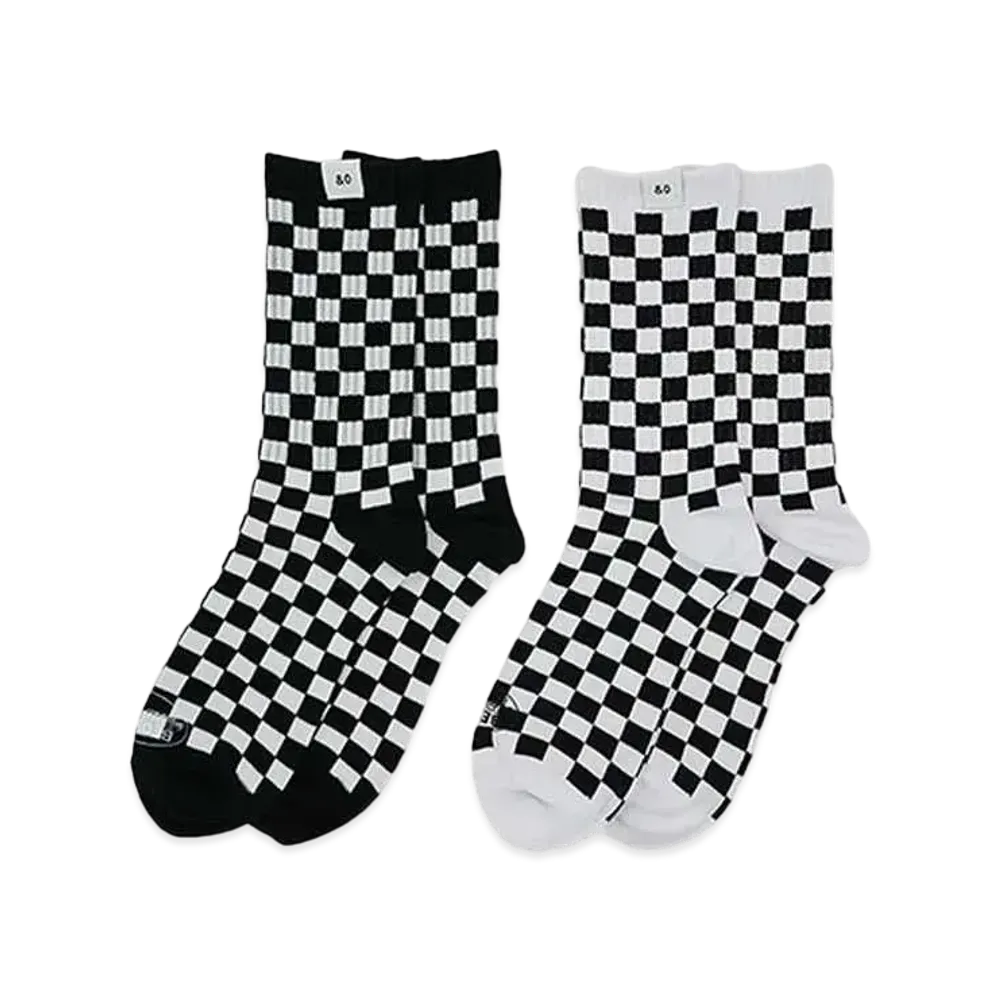 Bedwin & the heartbreakers 2 Pcs PACK CHECKERED SOCKS "LARRY" "MIX"