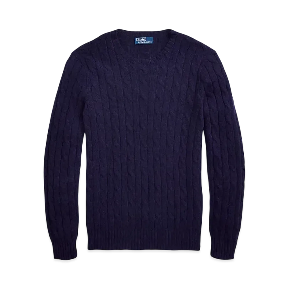 Polo Ralph Lauren Iconic Cable-Knit Casmere Sweater "Blue"