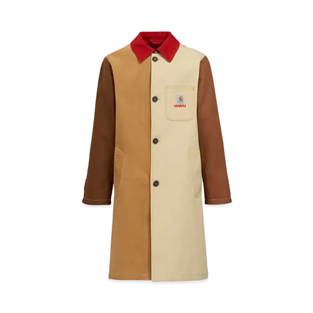 Marni x Carhartt WIP Brown Colour-Block Coat "Tobacco"