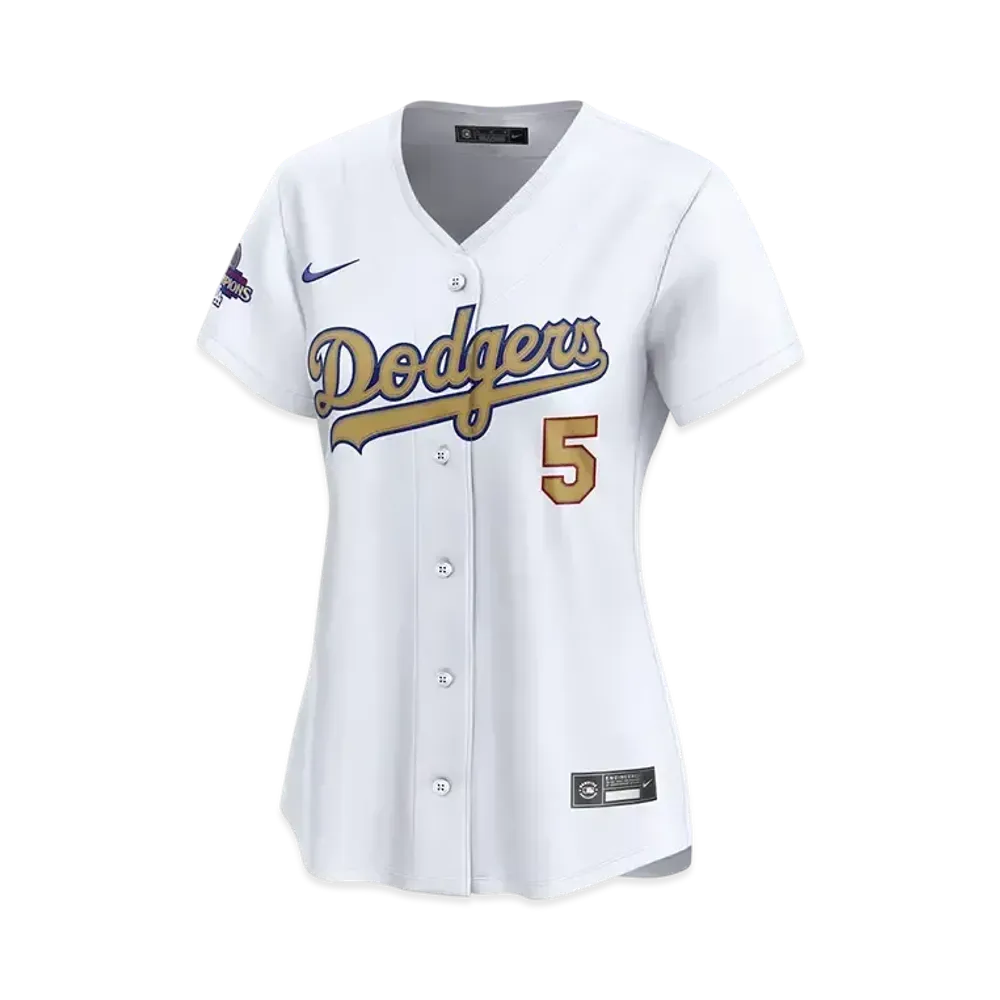 MLB Los Angeles Dodgers 2025 Gold Collection Women's Freddie Freeman Nike Limited Jersey "White"