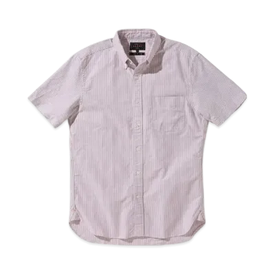 BEAMS B.D. Short Sleeve Candy Stripe "Wine"