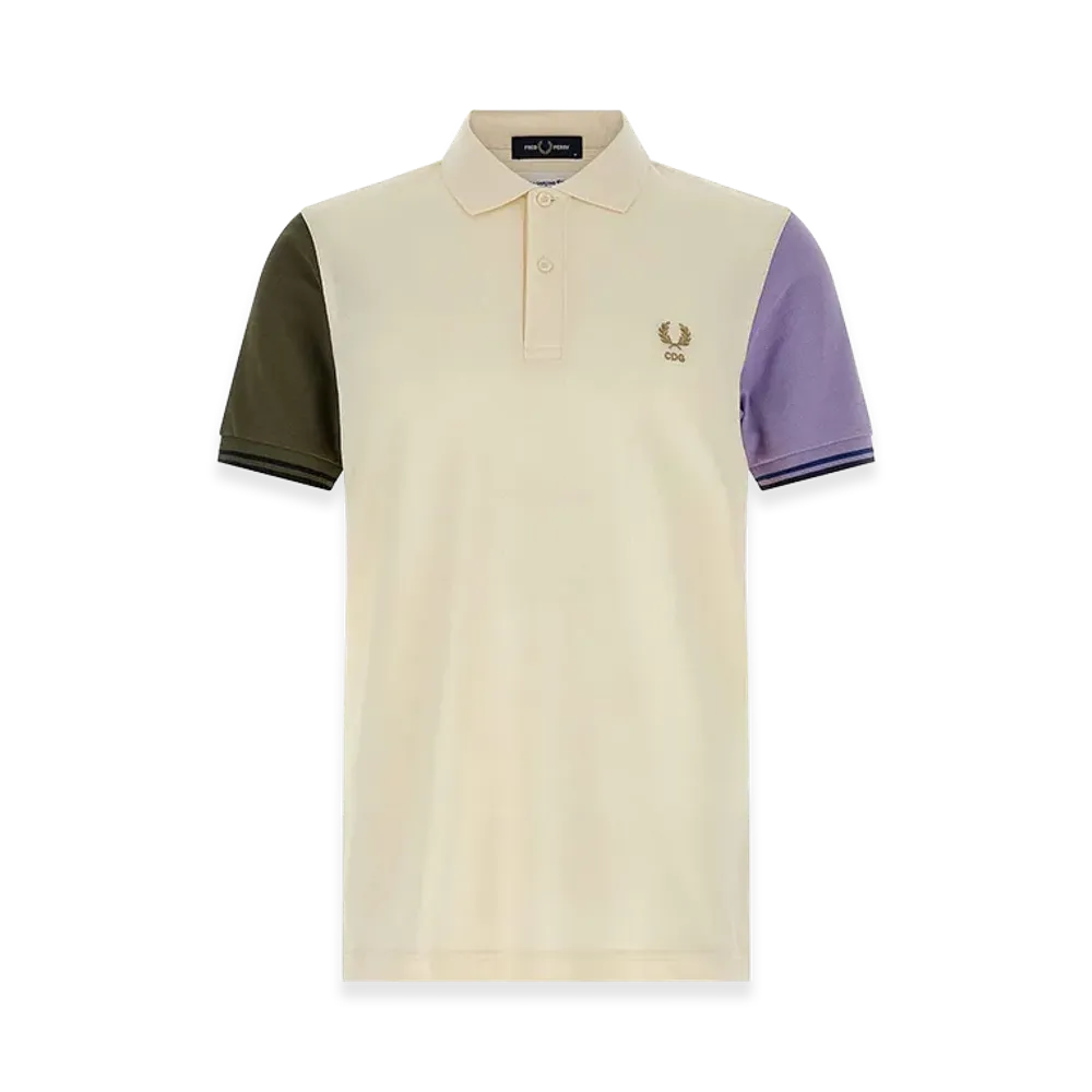 COMME des GARCONS SHIRT x Fred Perry Polo Shirt "White/Green/Purple"