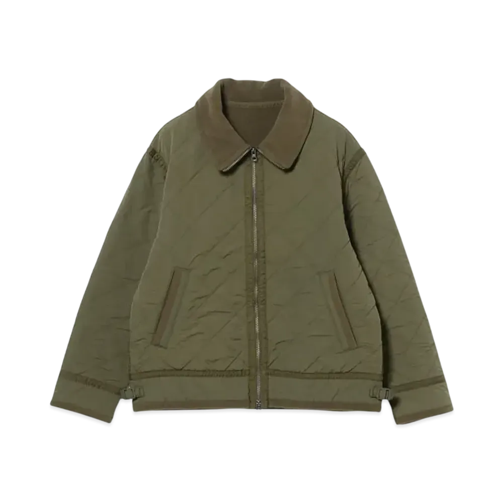 BEAMS Fleece Quilted Jacket "Khaki"